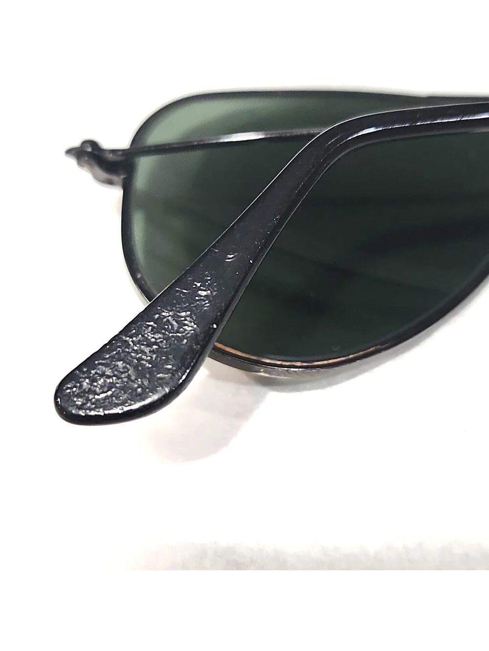 Ray Ban B&L L2848 Broken Nose Pad Holder Small Aviator Black Sunglasses 52-14